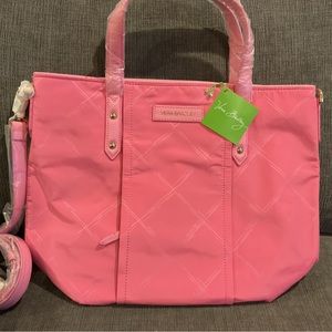New, never worn Vera Bradley Preppy Poly Satchel pink